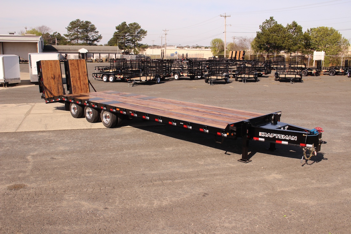 30 ton Paver Special flatbed with Lift Axle | Kraftsman Trailers