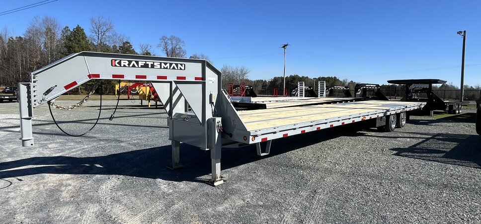 light gray Kraftsman hydraulic dovetail trailer