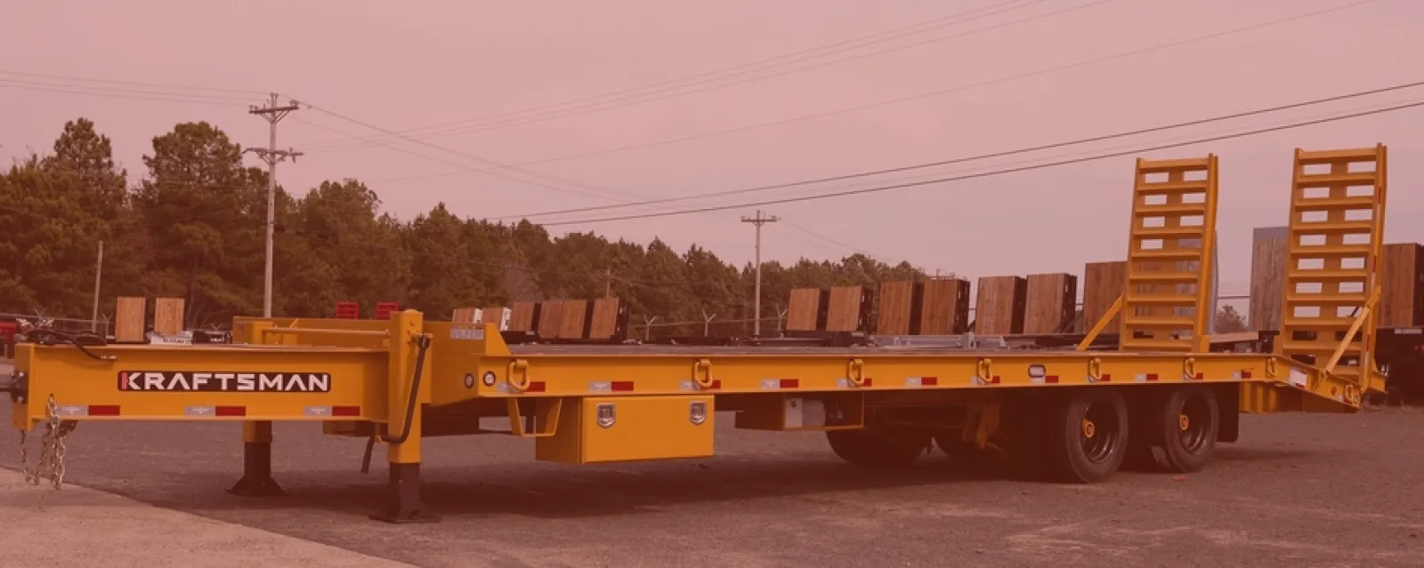 Kraftsman HP40 Heavy Equipment Trailer in yellow